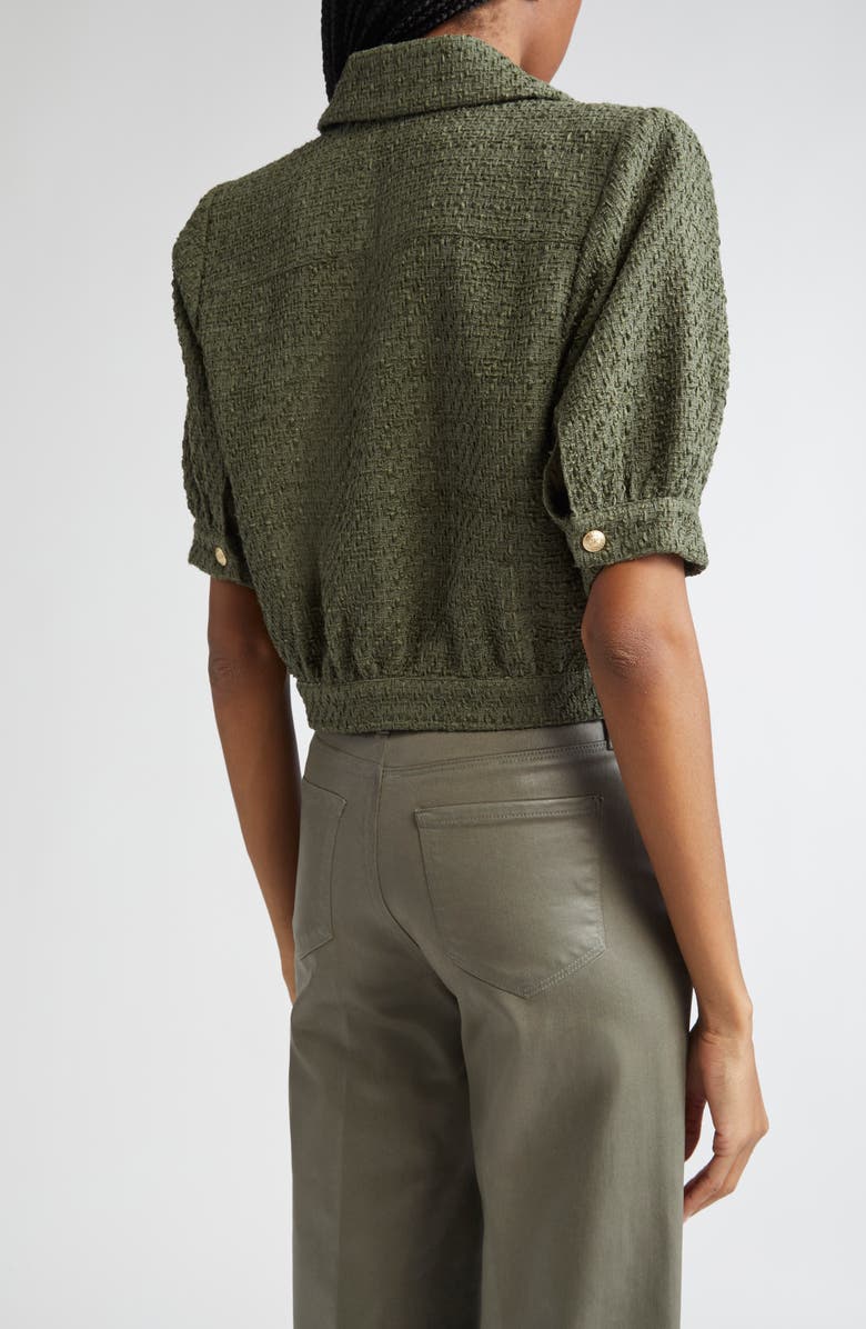 Cove Short Sleeve Tweed Crop Jacket