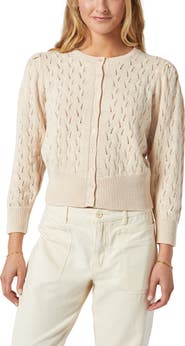 Joie Wilsale Pointelle Cotton & Linen Cardigan