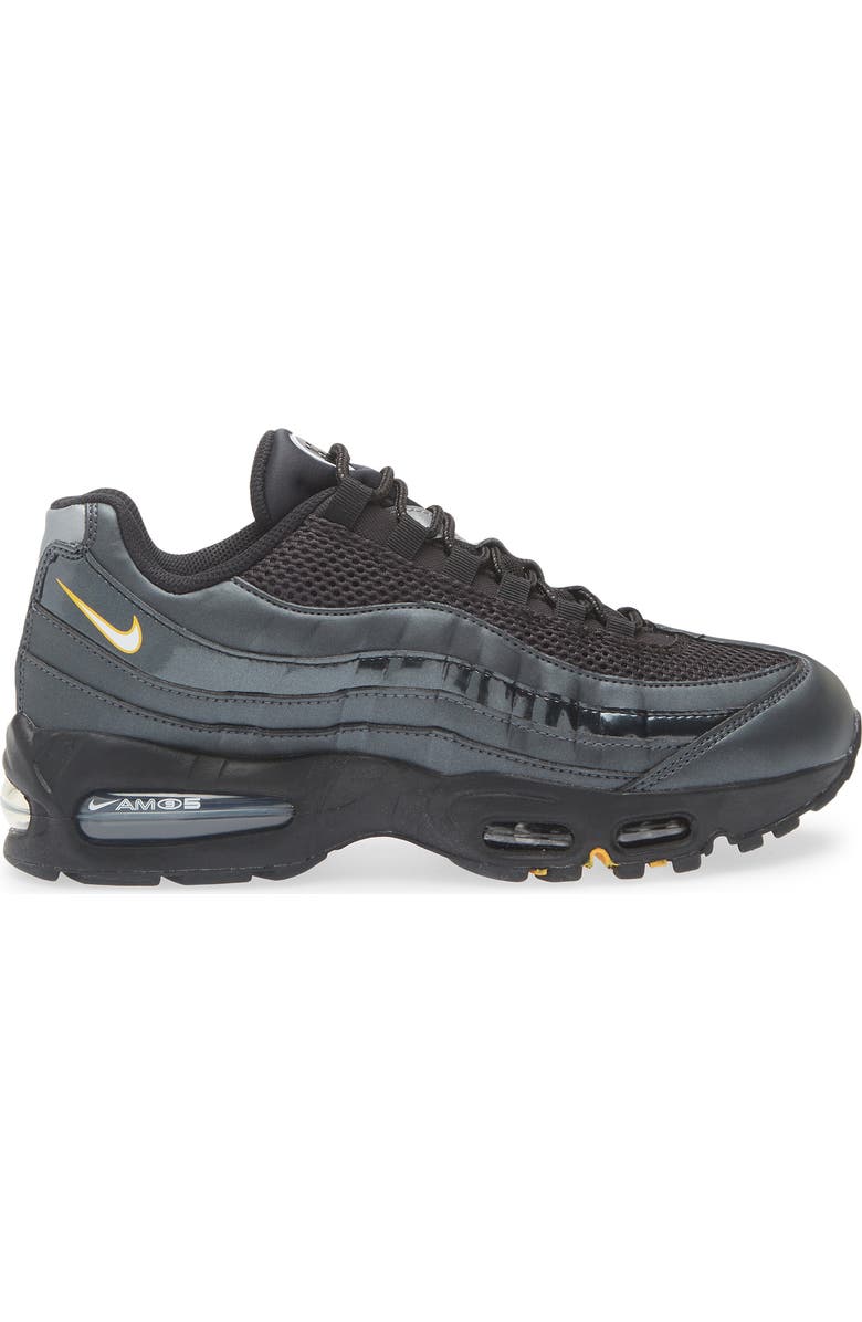 Nike Air Max 95 Big Bubble Sneaker, Alternate, color, Black/ White/ University Gold