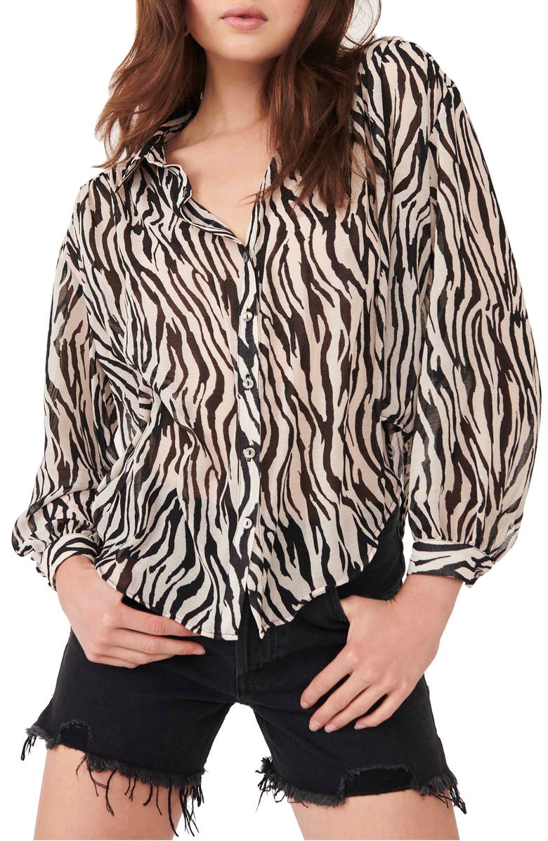 Free People Ciara Button-Up Shirt, Main, color,