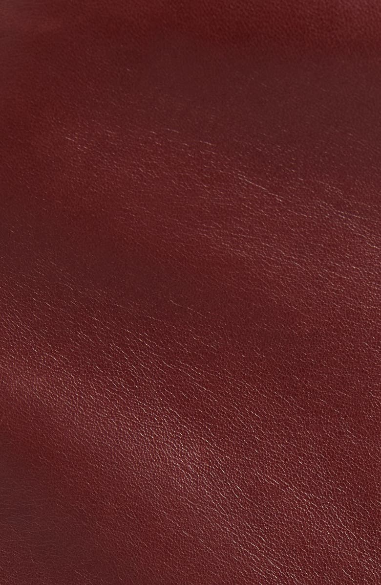 TOM FORD Diagonal Zip Plongé Leather Skirt, Alternate, color, Er532 Burgundy