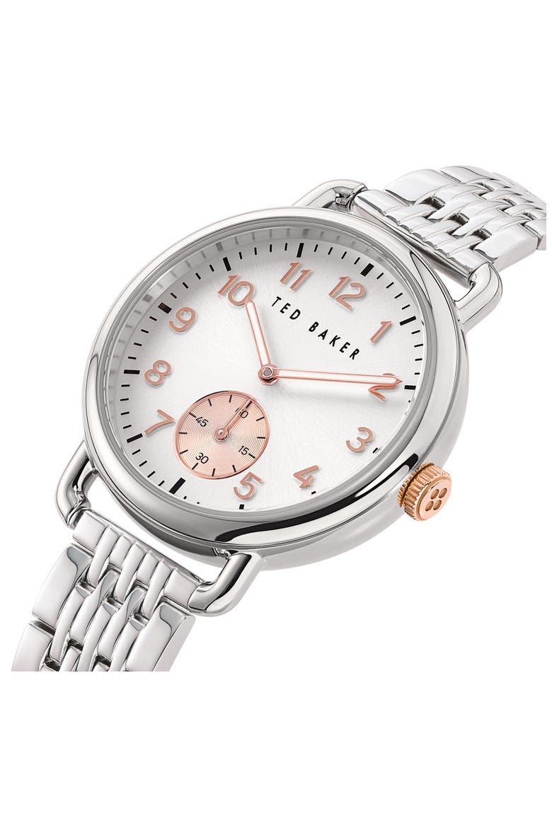 Hannahh Sub-Eye Bracelet Watch, 34mm, Alternate, color, SILVER