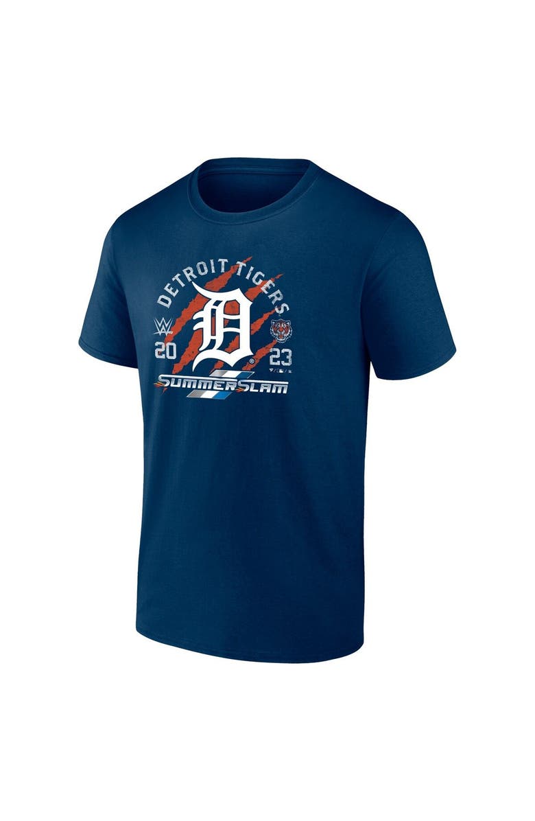 FANATICS Men's Fanatics Branded Navy Detroit Tigers X 2023 SummerSlam T-Shirt, Alternate, color, Navy