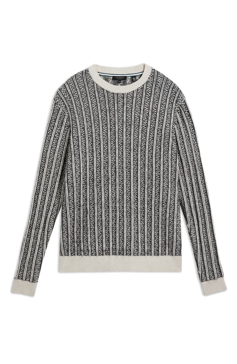 Ted Baker London Buzzad Ribbed Crewneck Sweater, Alternate, color, 