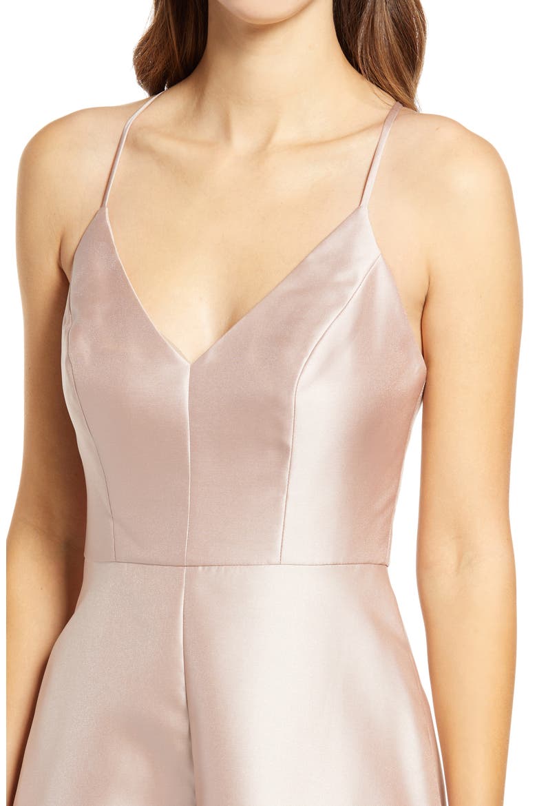 Crossback Satin Twill A-Line Gown, Alternate, color, CAMEO