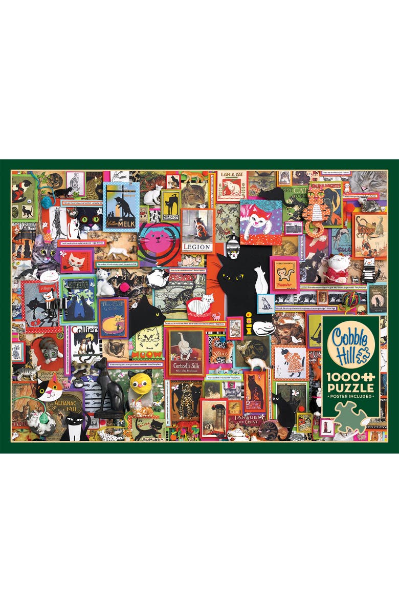 Cobble Hill 1000 Piece Puzzle Catsville Reference Poster Included, Alternate, color, Multicolored