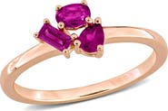 DELMAR Multiple Cut Rhodolite Cluster Ring