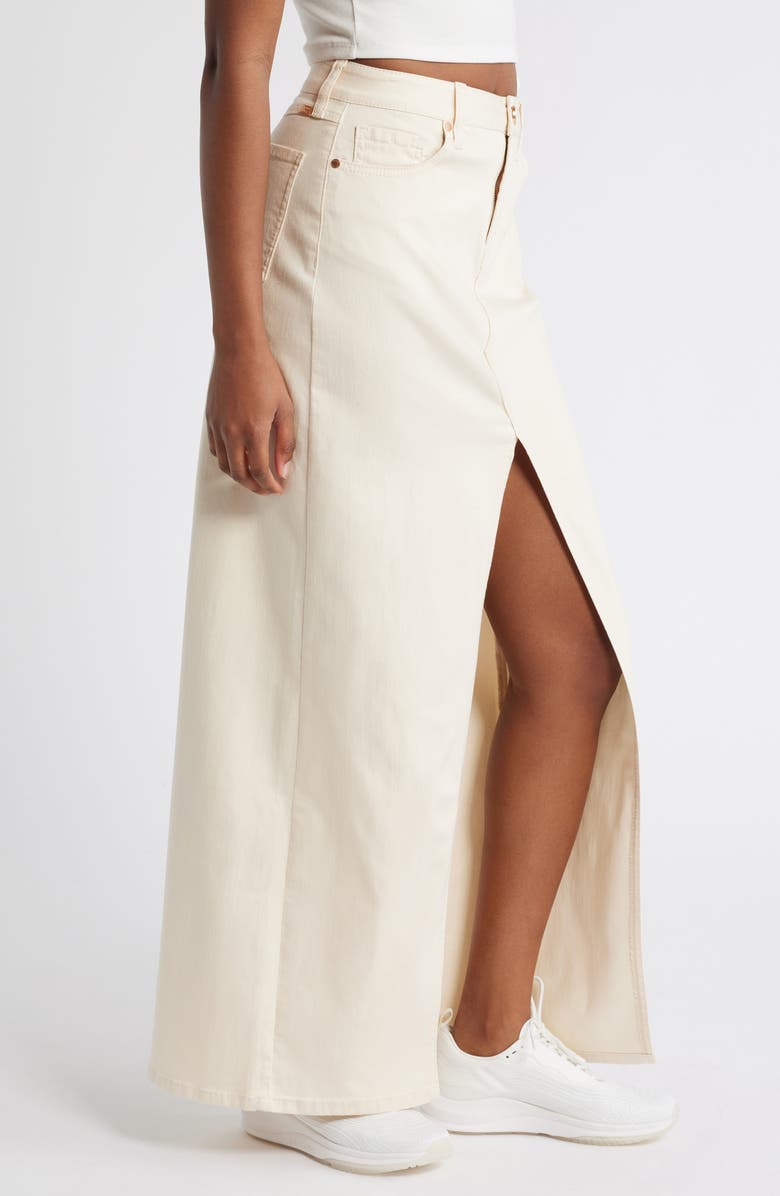 1822 Denim Front Slit Denim Maxi Skirt, Alternate, color,