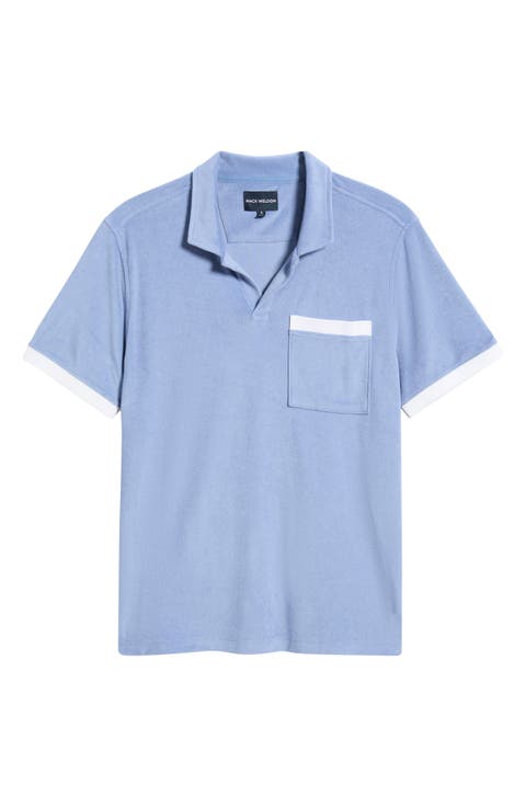 Johnny Collar Terry Cloth Pocket Polo