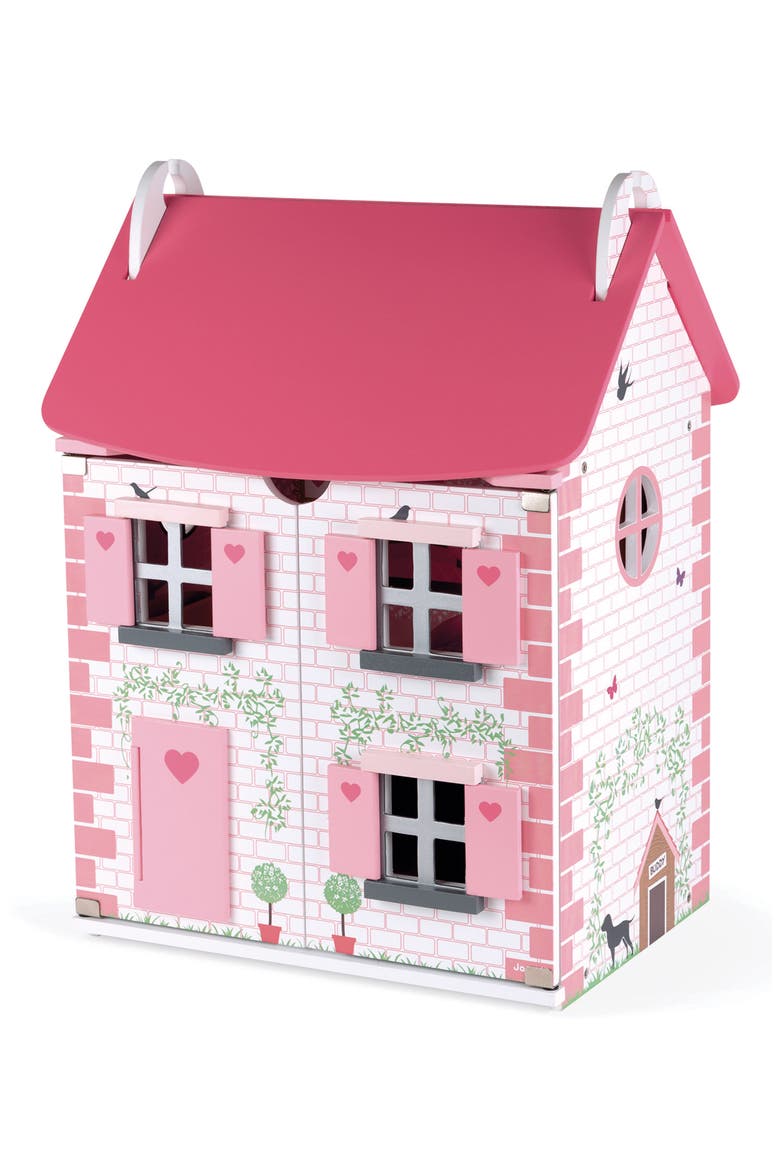 Wood Doll House, Main, color, PINK