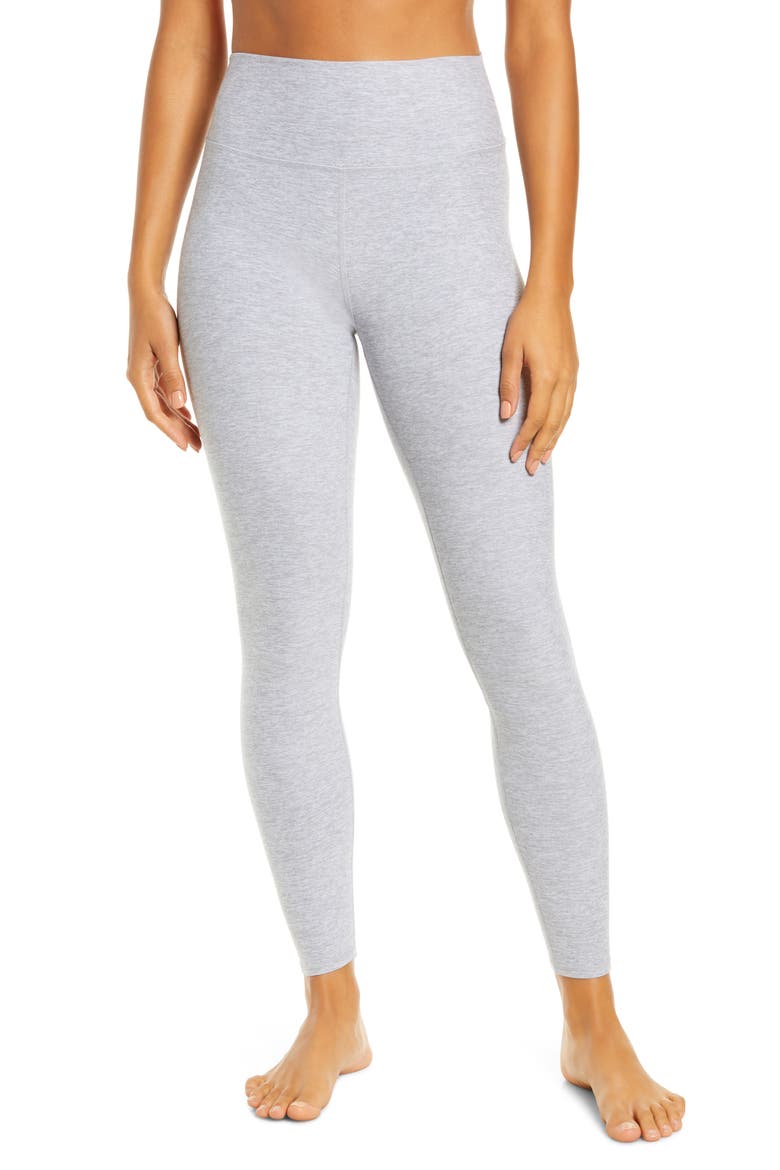 High Waist Alosoft 7/8 Leggings, Main, color, ATHLETIC HEATHER GREY