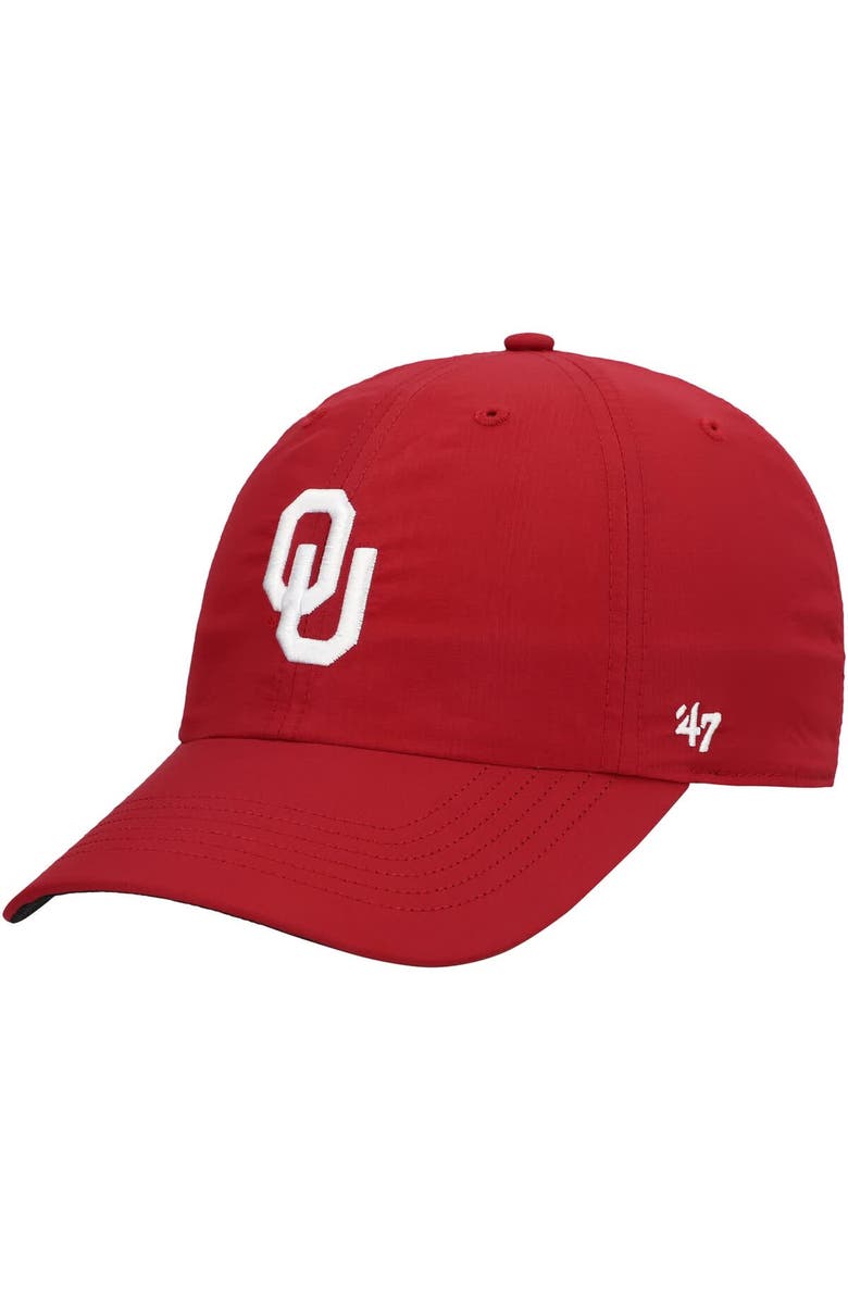 '47 Men's '47 Crimson Oklahoma Sooners brrr° Clean Up Adjustable Hat, Main, color, 