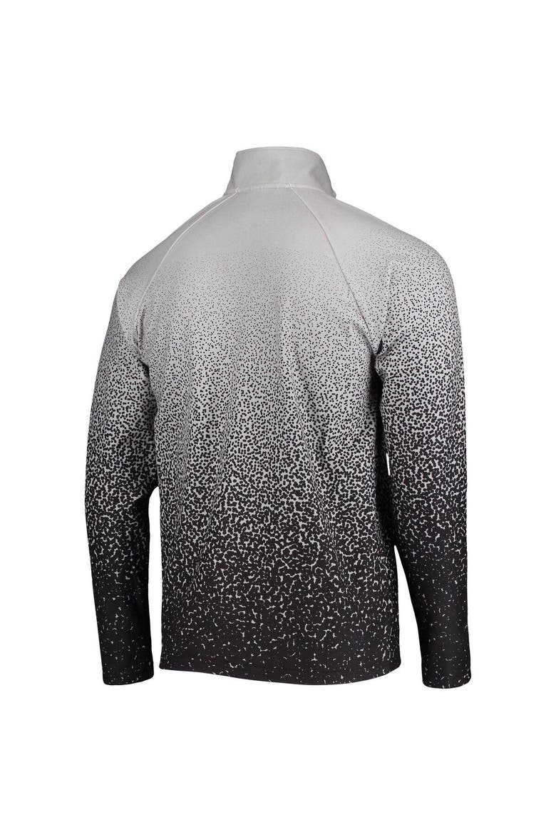 Men's FOCO Silver/Black Las Vegas Raiders Gradient Raglan Quarter-Zip Jacket, Alternate, color, Silver