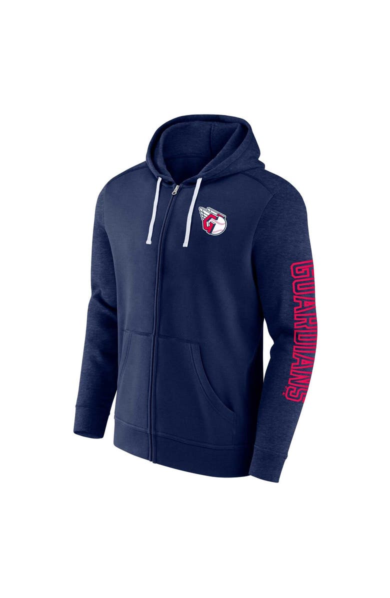 FANATICS Men's Fanatics Branded Navy Cleveland Guardians Offensive Line Up Lightweight Full-Zip Hoodie, Alternate, color, 