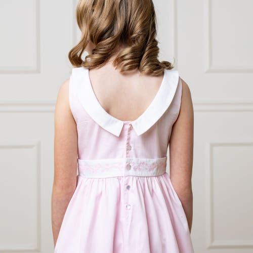 Hope & Henry Girls' Organic Sateen Party Dress, Kids In Pale Pink