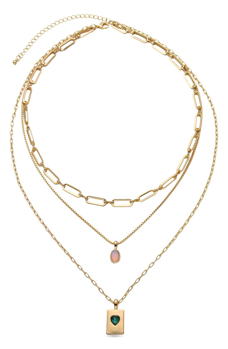 EYE CANDY LOS ANGELES Elena Layered Pendant Necklace, Alternate, color, 
