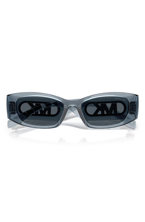 Michael Kors 52mm Rectangular Sunglasses In Blue