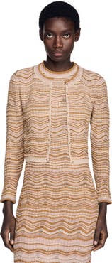 SANDRO Decorative knit cardigan