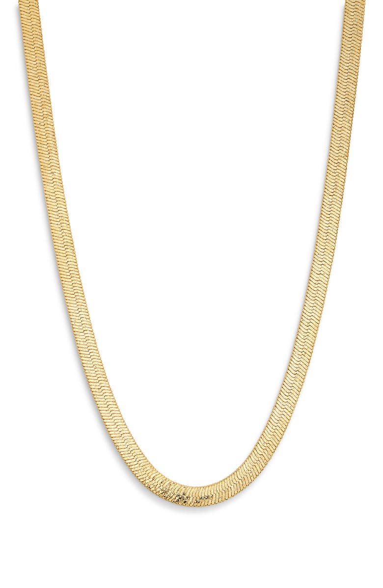 NORDSTROM RACK Shimmer Dust Snake Chain Necklace, Main, color, Gold