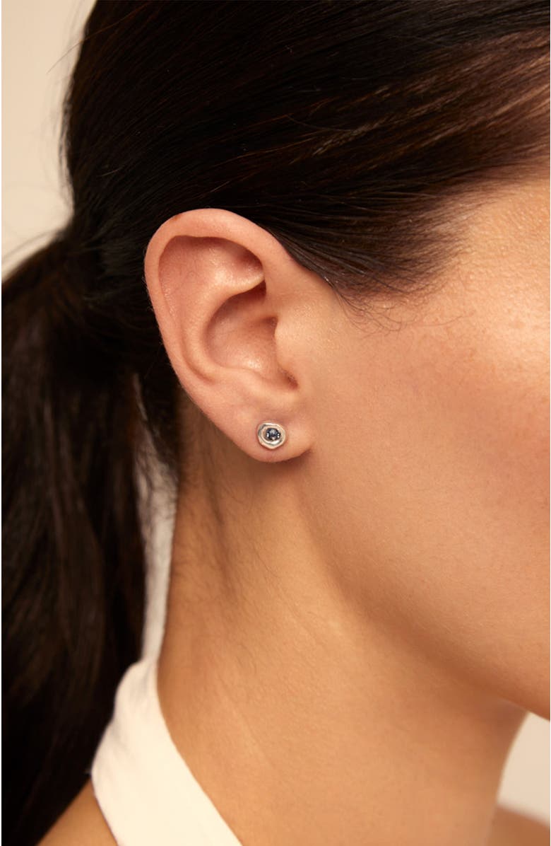 UNODE50 Sterling silver-plated earrings with crystal, Alternate, color, Silver