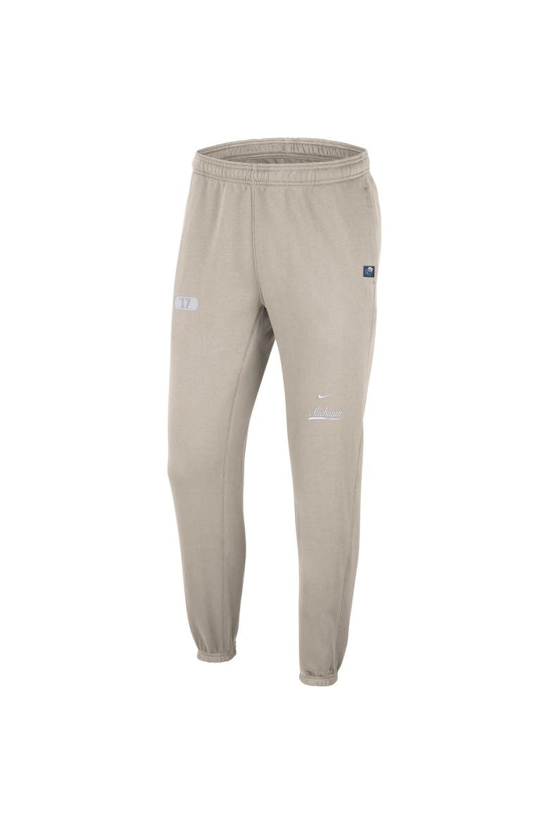 Men's Nike Cream Michigan Wolverines Jogger Pants, Alternate, color, Cream