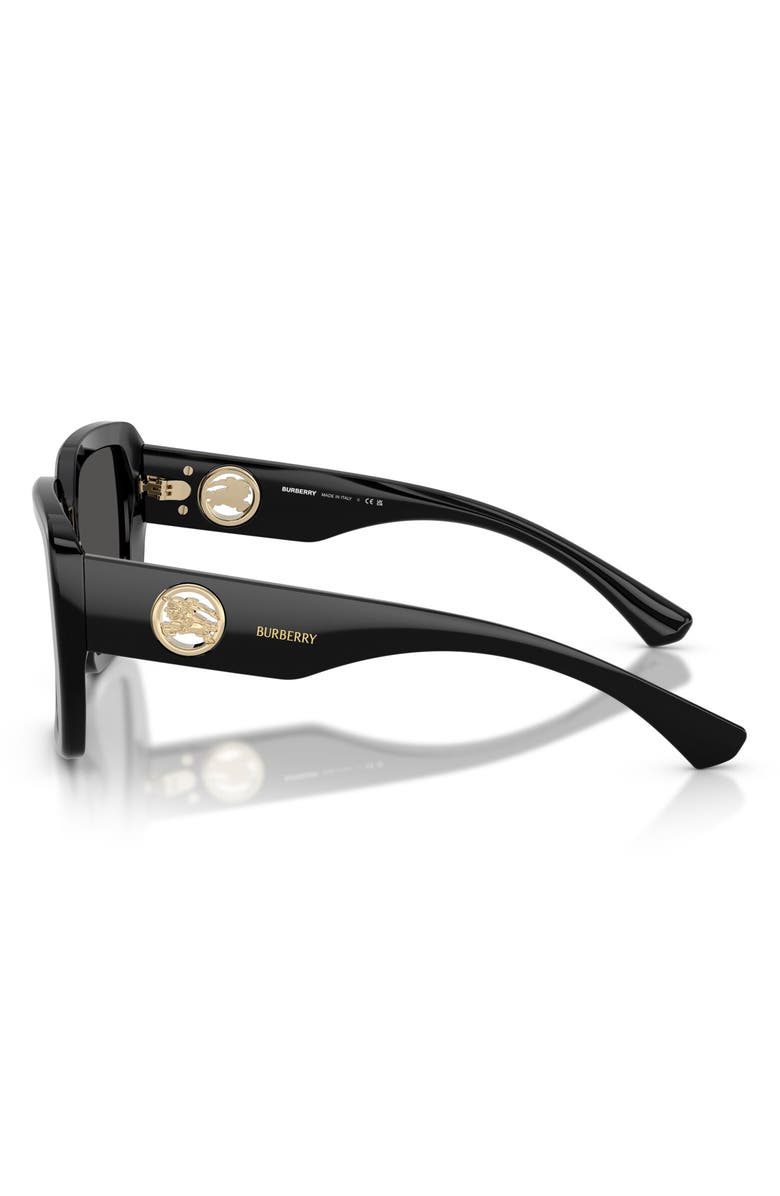 Burberry 54mm Square Sunglasses, Alternate, color, Black / Dark Grey