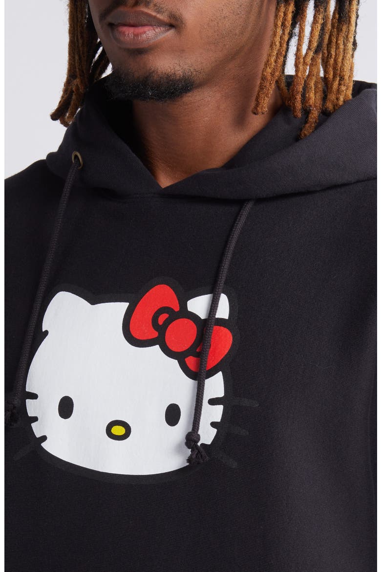 x Sanrio Hello Kitty® 50th Anniversary Fleece Graphic Hoodie (Nordstrom Exclusive), Alternate, color, BLACK
