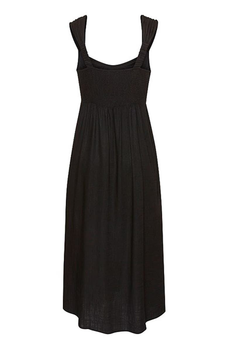 LASCANA Women's Button Detail Maxi Dress, Alternate, color, Black