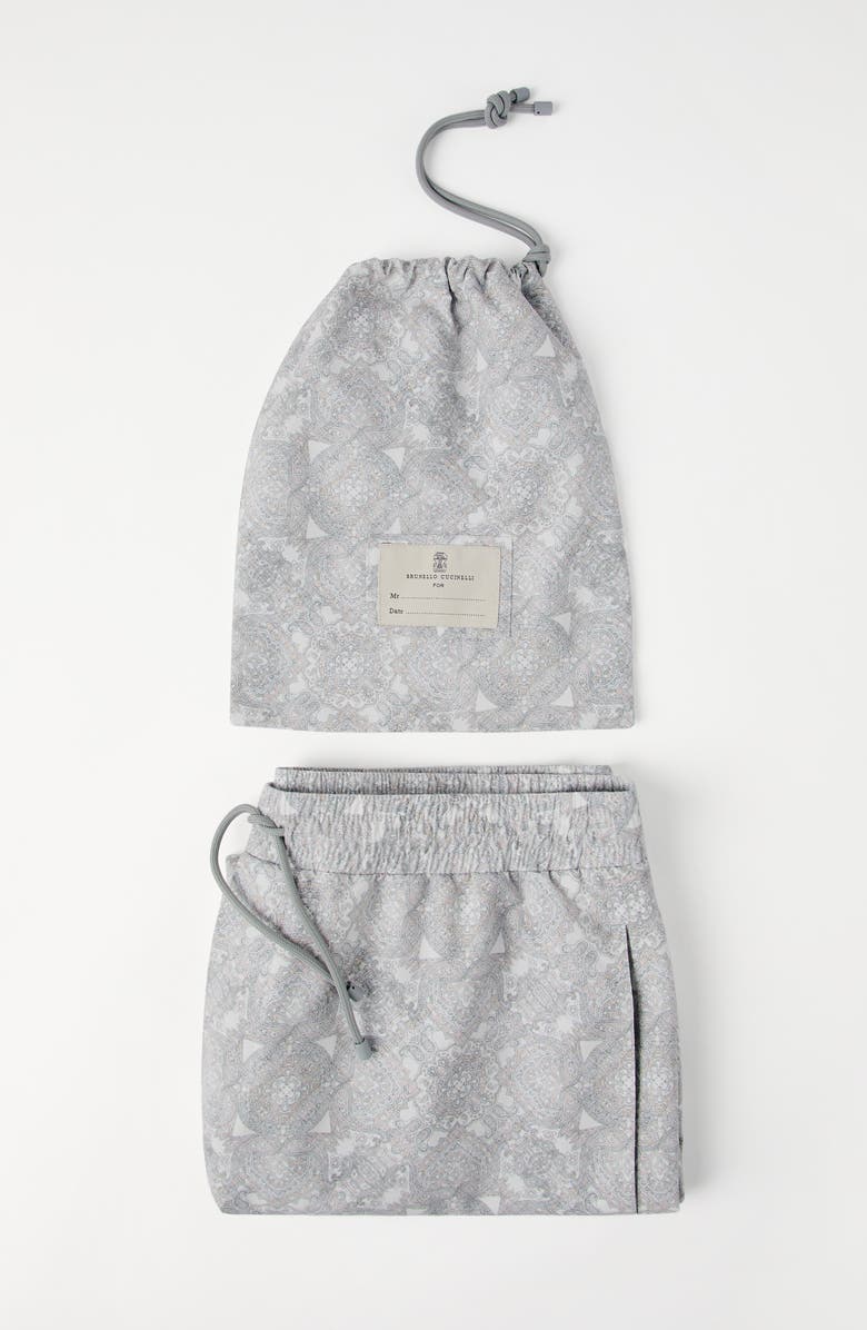 Brunello Cucinelli Paisley swim shorts, Alternate, color, 