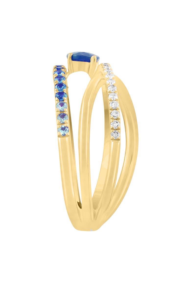 Sapphire & Diamond Multiband Ring, Alternate, color, BLUE