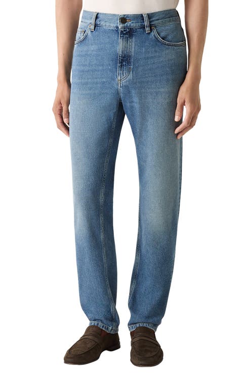 Cotton Roccia Straight Leg Jeans