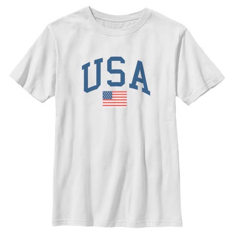 Boy's Lost Gods Varsity USA American Flag  Graphic T-Shirt