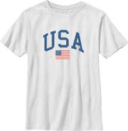 Lost Gods Boy's Lost Gods Varsity USA American Flag Graphic T-Shirt