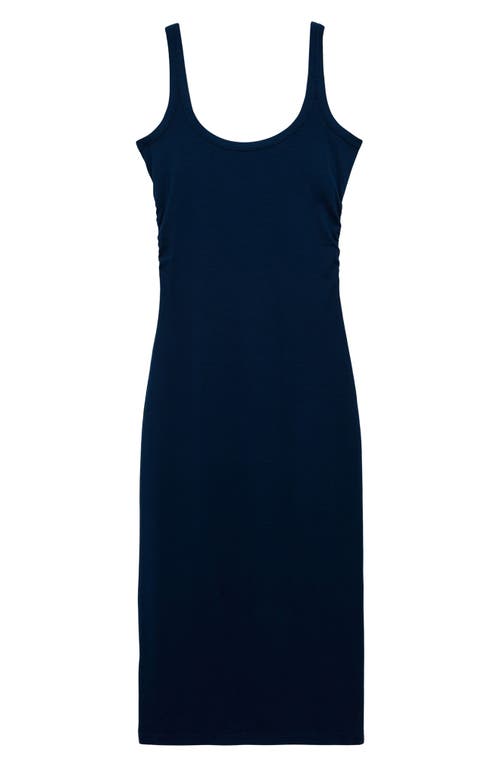 Mango Robe Midi Bretelles In Dark Navy