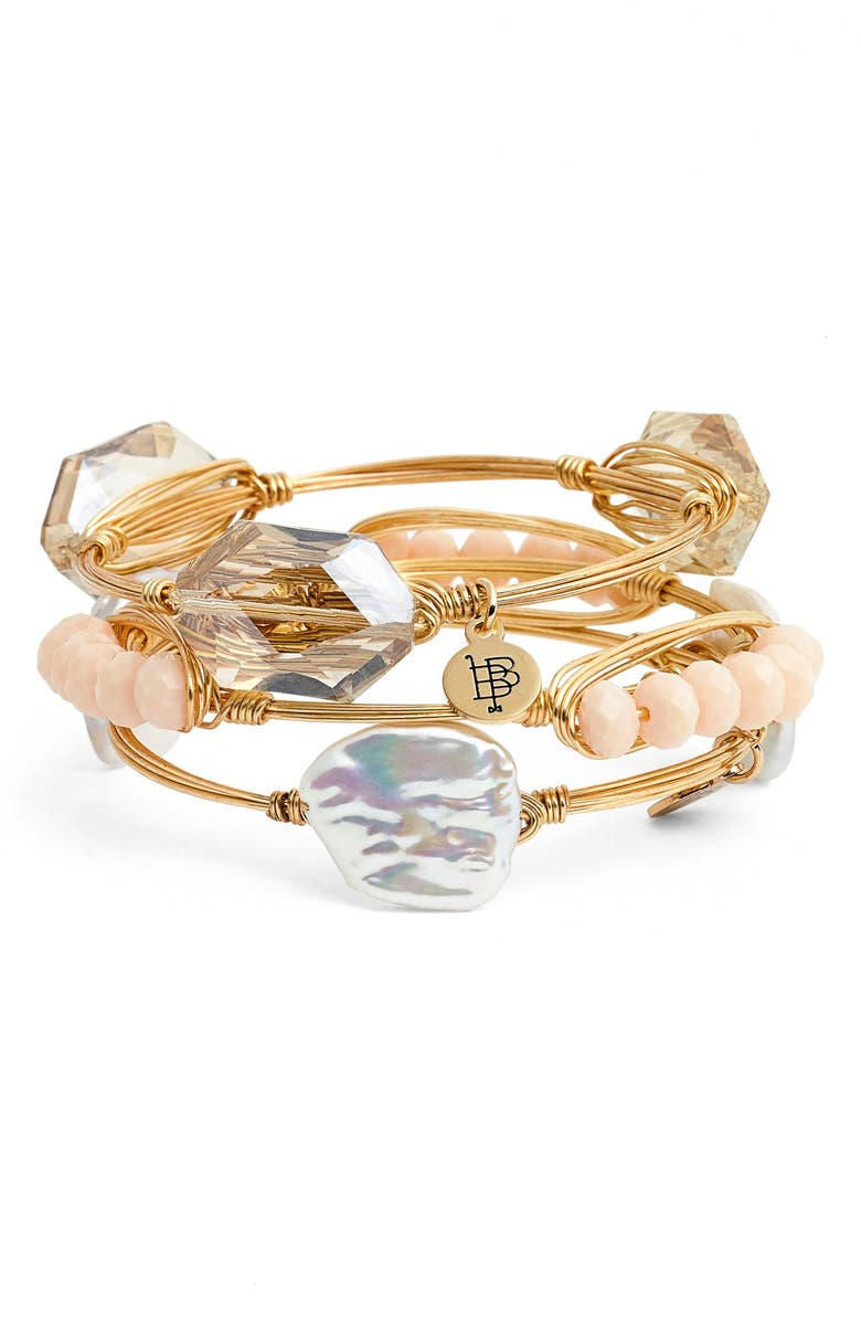 Bourbon and Boweties Bourbon & Boweties Champagne Stone Bracelets, Alternate, color,