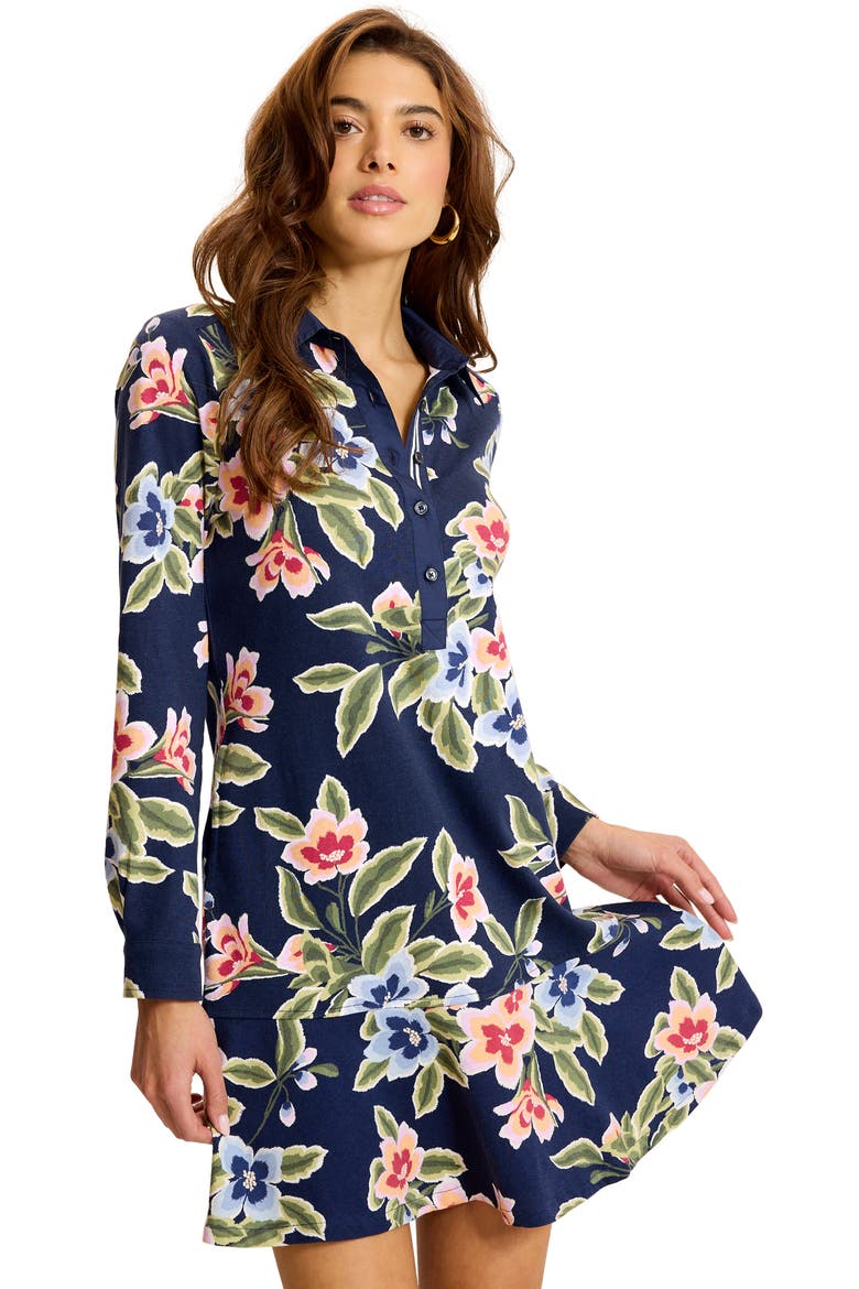 Islandscape Ocean Petals Shirtdress, Alternate, color, COASTLINE