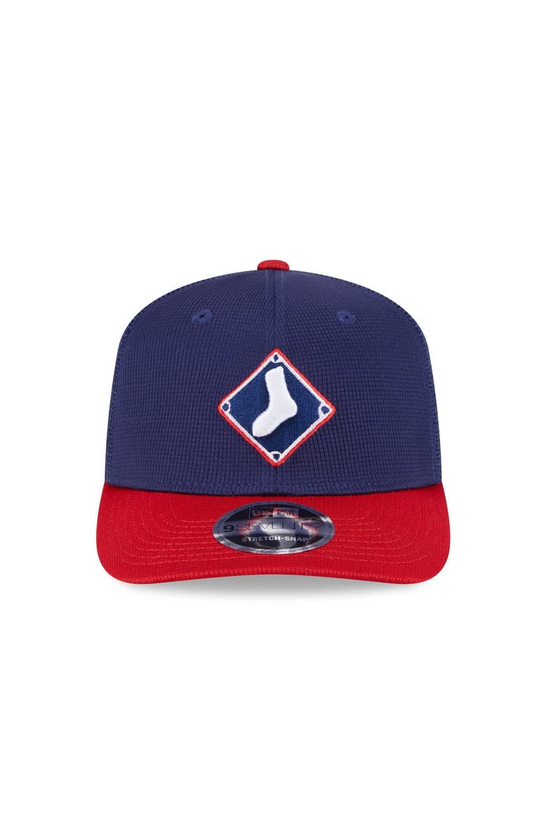 New Era Men's New Era  Navy/Red Chicago White Sox 2025 Batting Practice 9SEVENTY Stretch-Snap Trucker Hat, Alternate, color, 