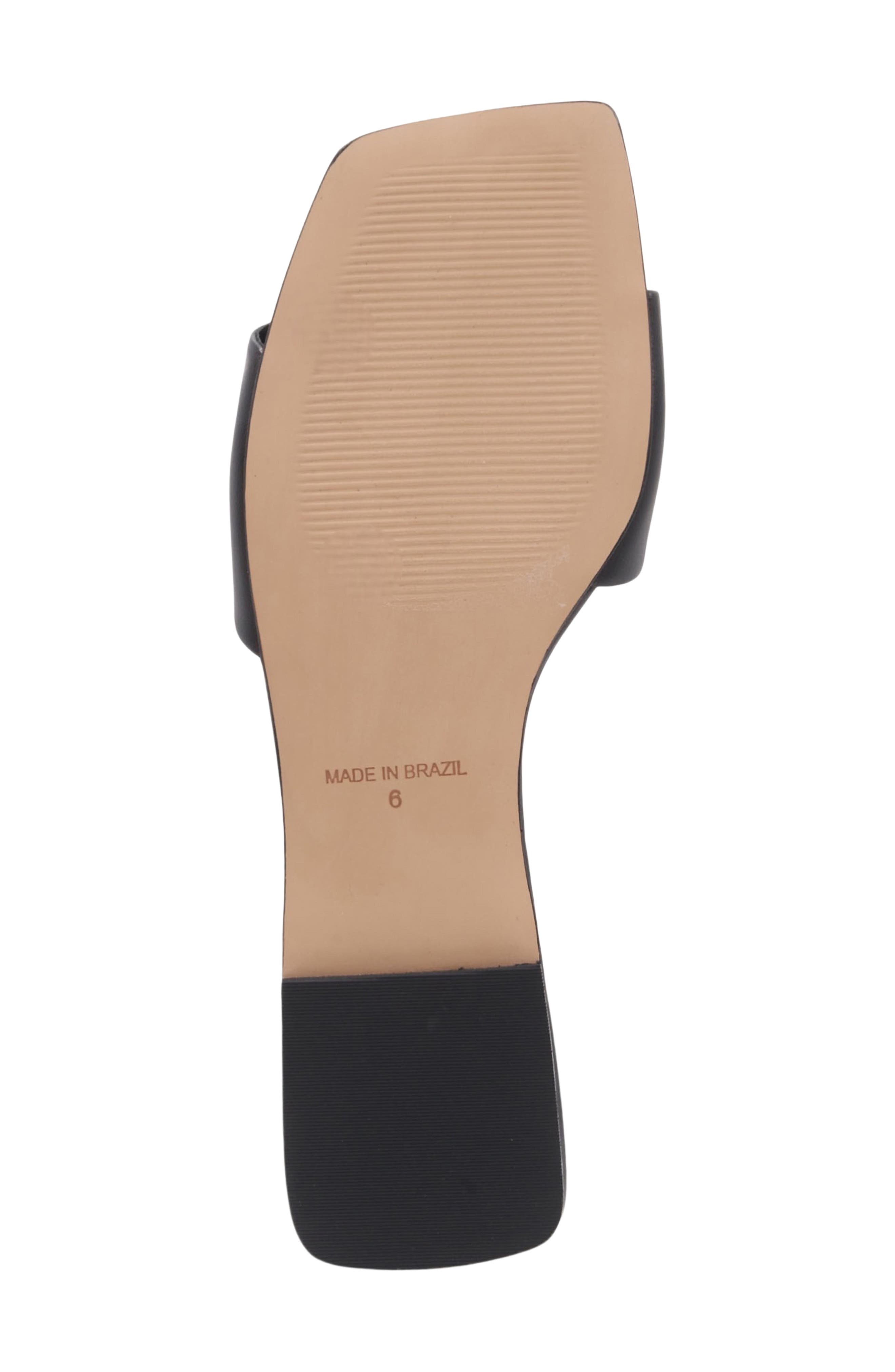 Alia Leather Slide Sandal, Alternate, color, BLACK LEATHER