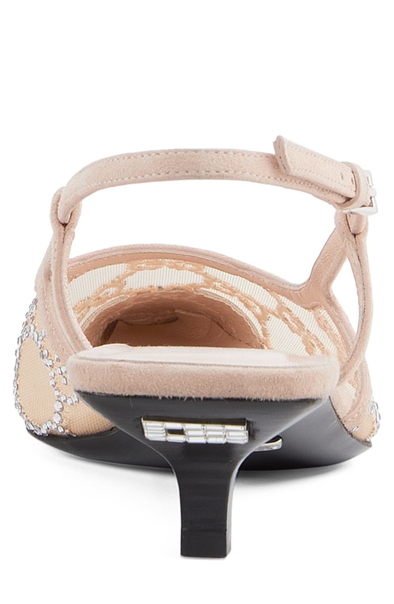 Gucci Tom GG Crystal Slingback Pump, Alternate, color, 