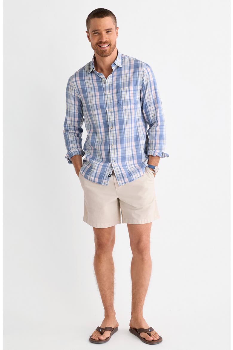 Beachcomber Plaid Performance Button-Up Shirt, Alternate, color, SUMMER EVENING