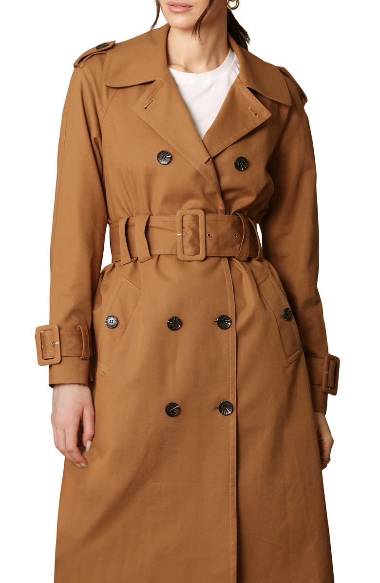 Avec Les Filles Water Resistant Stretch Cotton Trench Coat, Alternate, color, 