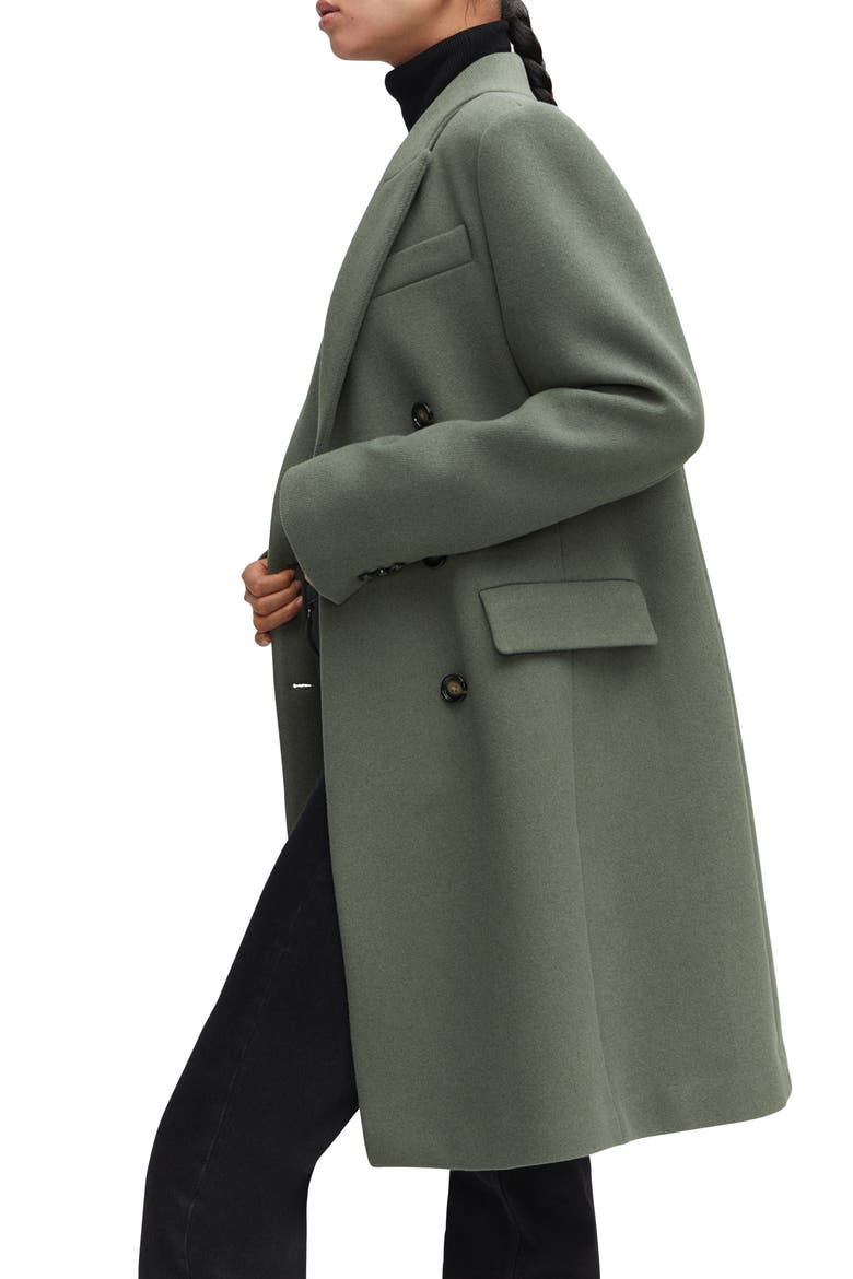 Double Breasted Coat, Alternate, color, KHAKI