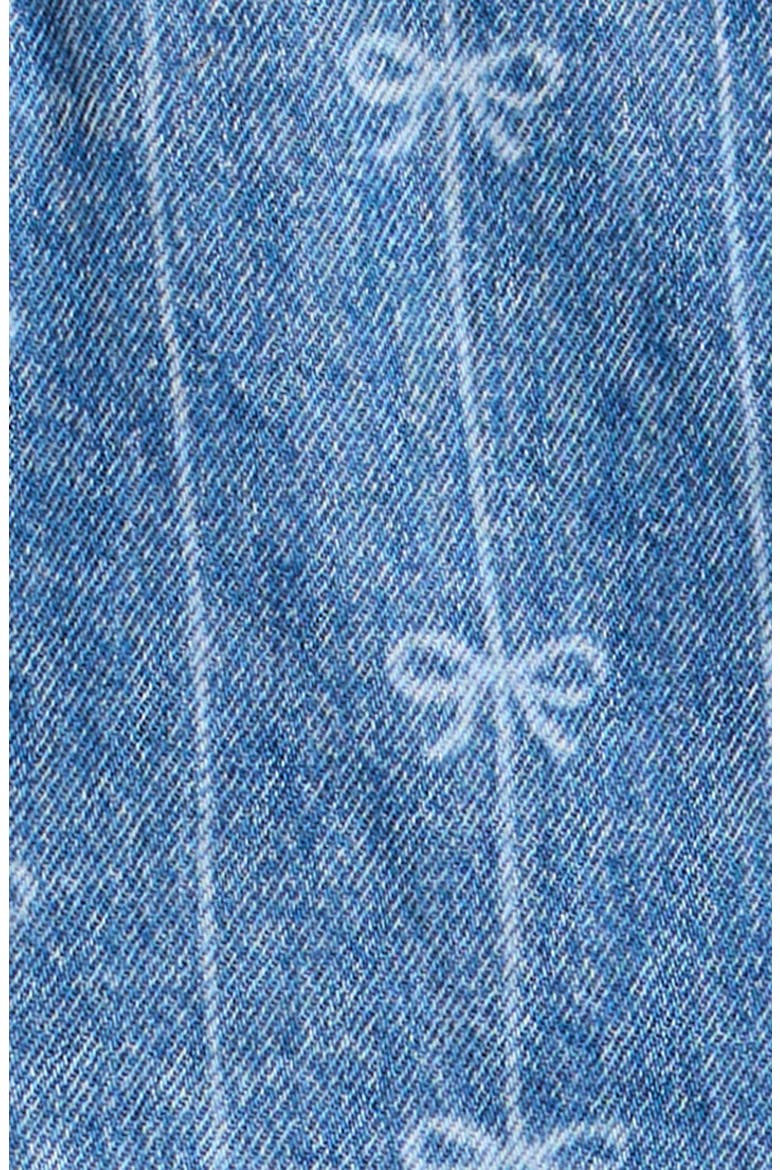 Kids' Bow Stripe Denim Tank, Alternate, color, BLUE