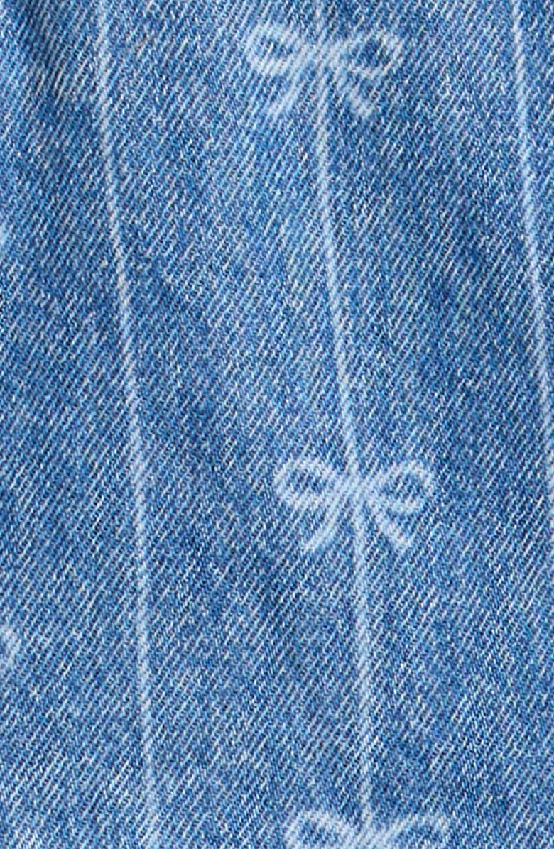 NEXT Kids' Bow Stripe Denim Tank, Alternate, color, Blue