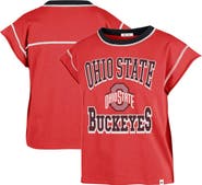'47 Women's '47 Scarlet Ohio State Buckeyes Sound Up Maya Cutoff T-Shirt