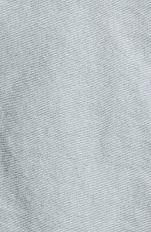 SLVRLAKE SLVRLAKE CROP RAW HEM BUTTON-UP DENIM SHIRT 