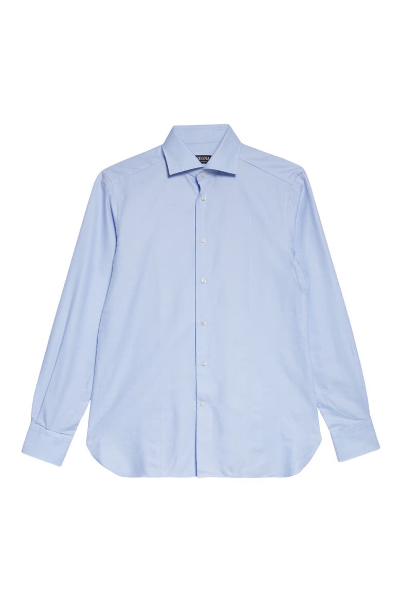 Trofeo Milano Cotton Button-Up Shirt, Alternate, color, LIGHT BLUE