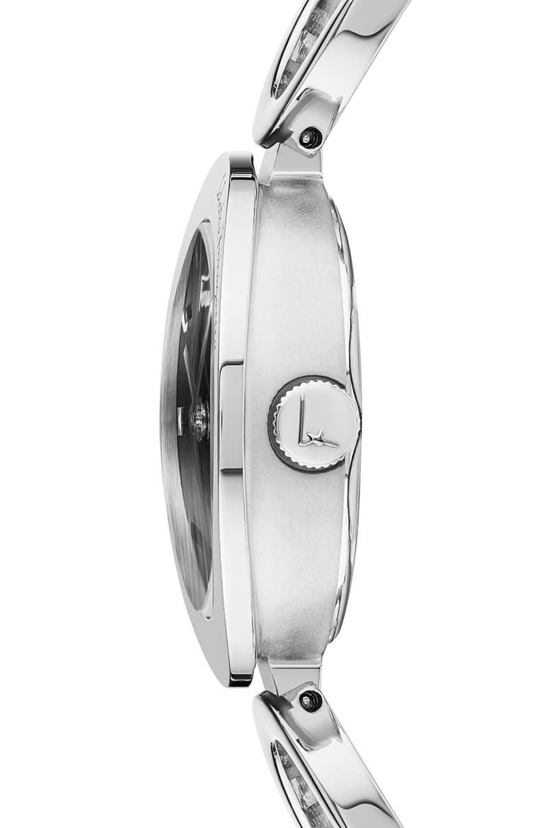 Salvatore Ferragamo Gancino Bracelet Watch, 28mm, Alternate, color, STAINLESS STEEL