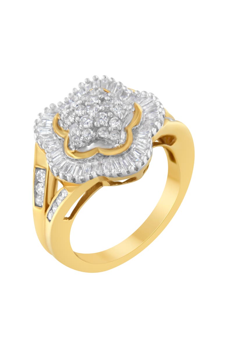 Haus of Brilliance 10KT Yellow Gold 1.00 cttw Diamond Ballerina Ring, Alternate, color, Yellow