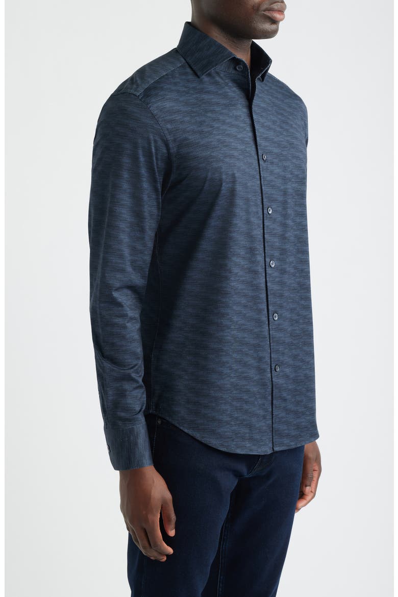 Devon OoohCotton® Button-Up Shirt, Alternate, color, MIDNIGHT